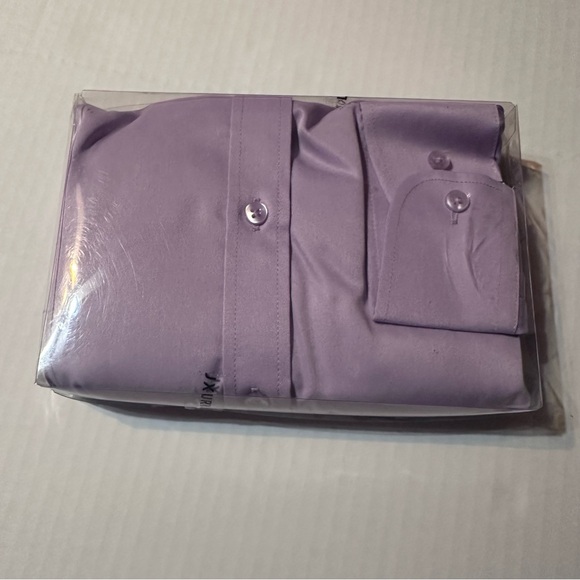 Flex Mens Luxury Collection Button Down Shirt Lilac Purple Sz M Long Sleeve NIP - Picture 2 of 6
